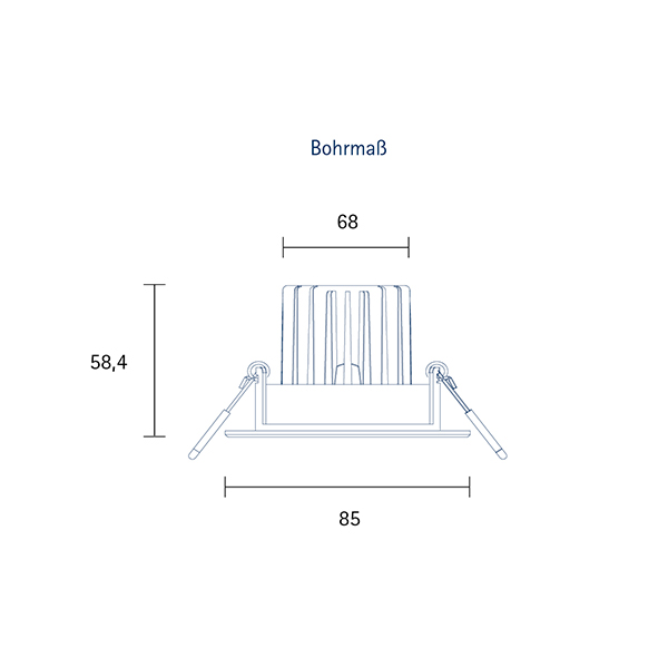 Einbauleuchte HALED 85mm alu gebürstet 10W 2700-2300K IP20 36° 620lm Ra95 dtw schwenkbar