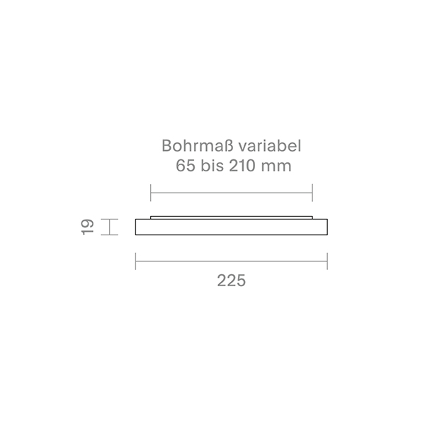 Aufbauleuchte FLED Downlight 225mm weiß 18W 3000/4000/5000K IP20 110° 1800lm RA90