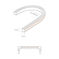 Vorschau: 10W/m ART COB LED-Streifen 2700K 5m 320LED/m IP65 24V 650lm/m RA90