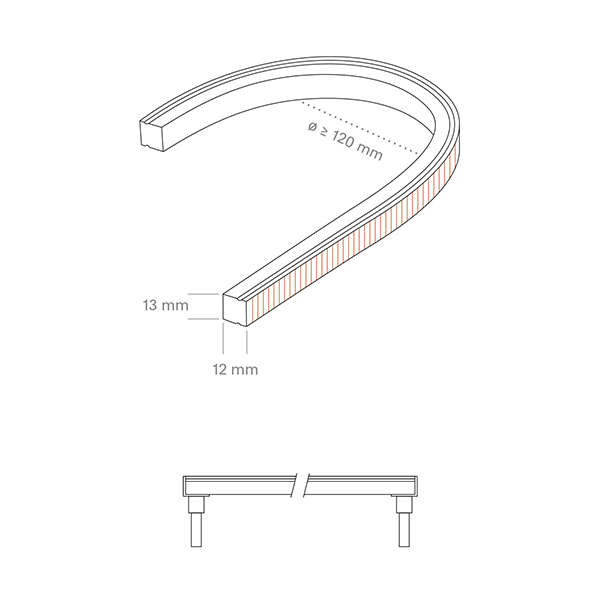 9,6W/m ART TOP LED-Streifen 2700K 5m 120LED/m IP67 24V 710lm/m RA90