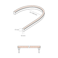 Vorschau: 9,6W/m ART SIDE LED-Streifen 3000K 5m 120LED/m IP67 24V 470lm/m RA90