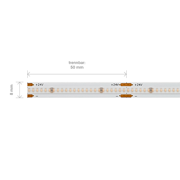 10W/m CSP LED-Streifen 2700K 5m 320 LED/m IP20 24V 970lm/m RA90