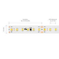 Vorschau: 9,6W/m Long Distance LED-Streifen 2700K 20m 120LED/m IP20 24V 810lm/m RA90