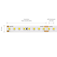 Vorschau: 9,6W/m Nature LED-Streifen 2700K 5m 128 LED/m IP20 24V 1668lm/m RA96