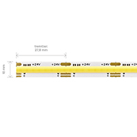 Vorschau: 15W/m COB Tunable White LED-Streifen 2700-4000K 5m 576 LED/m IP20 24V 1605lm/m RA90