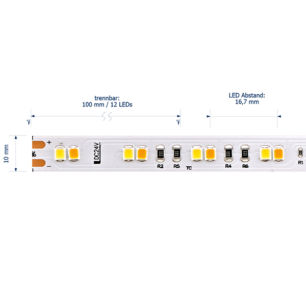 14,4W/m Dim to warm LED-Streifen 3500-2100K 5m -Abverkaufsartikel-