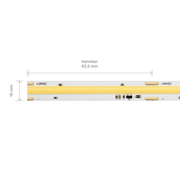 14,4W/m COB Dim-To-Warm LED-Streifen 3000-2200K 5m 512 LED/m IP20 24V 1150lm/m RA90