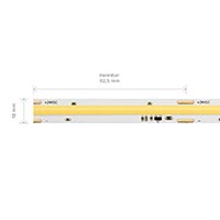 Vorschau: 14,4W/m COB Dim-To-Warm LED-Streifen 3000-2200K 5m 480 LED/m IP20 24V 1150lm/m RA90