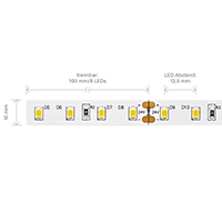 Vorschau: 7,2W/m PRO LED-Streifen 2400K 5m 80 LED/m IP20 24V 900lm RA90