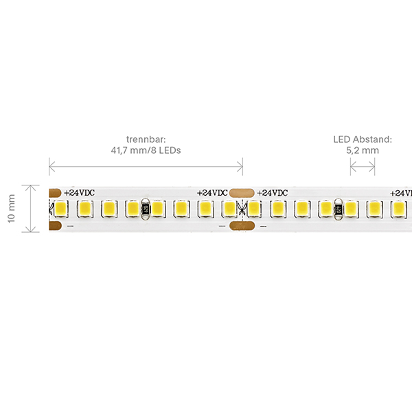 18W/m PRO LED-Streifen 2700K 5m 192 LED/m IP20 24V 2585lm RA90