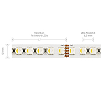 Vorschau: 22W/m RGB/W LED-Streifen RGB/2700K 5m 192 LED/m IP20 24V 1853lm RA90