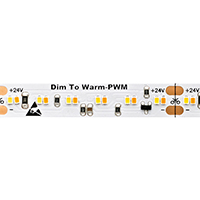 Vorschau: 20W/m Dim-To-Warm LED-Streifen 3000-1800K 5m 240 LED/m IP20 24V 1900lm RA90