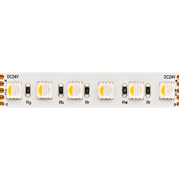 19,2W/m RGB/W LED-Streifen RGB/2400K 5m 96LED/m IP20 24V 1080lm Ra80