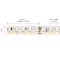 Vorschau: 24W/m RGB+W LED-Streifen RGB/3000K 5m 192 LED/m IP20 24V 1853lm RA90