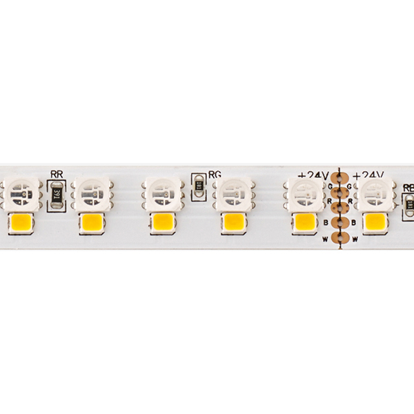 24W/m RGB+W LED-Streifen RGB/3000K 5m 192 LED/m IP20 24V 1853lm RA90