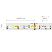 Vorschau: 32W/m RGB/TW LED-Streifen RGB/2300+6500K 5m 112 LED/m IP20 24V 2282lm RA80 WH