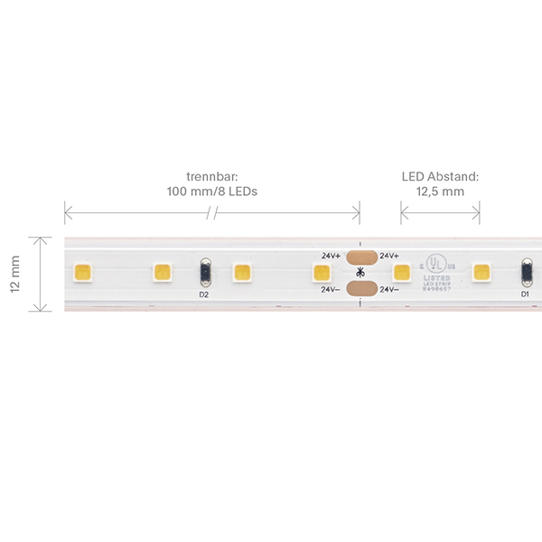 4,8W/m EXPERT HIGH TEMPERATURE LED-Streifen 2700K -Abverkaufsartikel-
