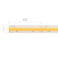 Vorschau: 10W/m COB High Temperature LED-Streifen 2700K 5m 480 LED/m IP67 24V 840lm RA90