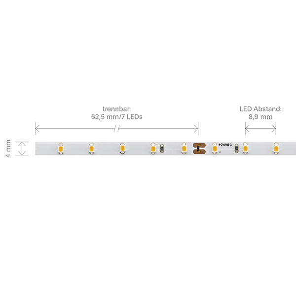 7,2W/m EXPERT SLIM LED-Streifen 2700K 5m 112LED/m IP20 24V 690lm Ra90