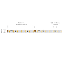 Vorschau: 9W/m EXPERT SLIM LED-Streifen 2700K 5m 182LED/m IP20 24V 870lm Ra90