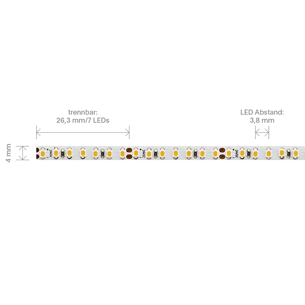 12W/m EXPERT SLIM LED-Streifen 2700K 5m 266LED/m IP20 24V 1150lm Ra90