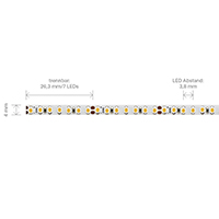 Vorschau: 12W/m EXPERT SLIM LED-Streifen 3000K 5m 266LED/m IP20 24V 1150lm Ra90