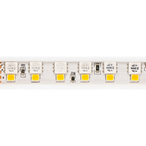 15W/m RGB+W LED-Streifen RGB/2700K 5m 192 LED/m IP67 24V 1155lm RA90 WH