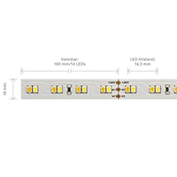 Vorschau: 14W/m Tunable White LED-Streifen 6500-2700K 5m 140LED/m IP20 24V 1574lm