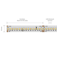 Vorschau: 20W/m Tunable White LED-Streifen 4000-2100K 5m 288LED/m IP20 24V