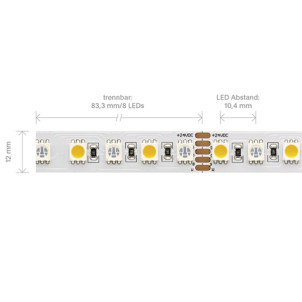 22W/m LED-Streifen RGB/3000K 5m -Abverkaufsartikel-