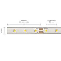 Vorschau: 3,6W/m PRO LED-Streifen 2700K 5m 64 LED/m IP68 24V 522lm RA90