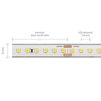 Vorschau: 9,6W/m PRO LED-Streifen 2700K 5m 128 LED/m IP68 24V 1248lm RA90