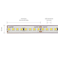 Vorschau: 14,4W/m PRO LED-Streifen 2700K 5m 160 LED/m IP68 24V 1872lm RA90