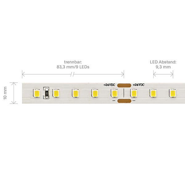 5W/m HE PRO LED-Streifen 2700K 5m 108 LED/m IP20 24V 900lm RA90 -Abverkaufsartikel-