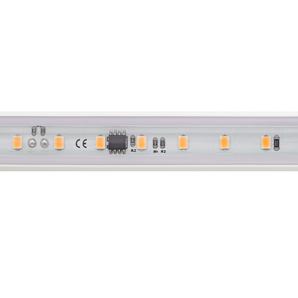 14W/m Hochvolt LED-Streifen 3000K 10m 84LED/m IP65 230V 1200lm/m Ra90 Set inkl. Endkappe