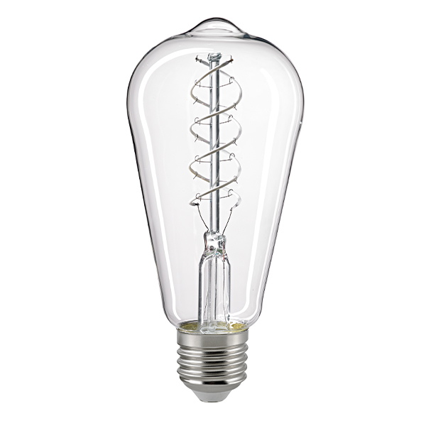 4,8W Edison Filament Slim Snow klar E27 350lm 2700K dim