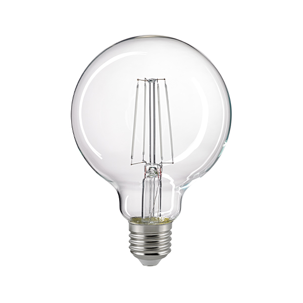7W Globe 95 Filament Snow klar E27 806lm 2700K dim