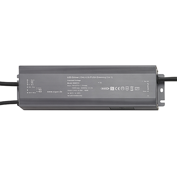 Powerline Treiber Outdoor DALI-2 200W 24V 278x78x25mm 8,3A IP66