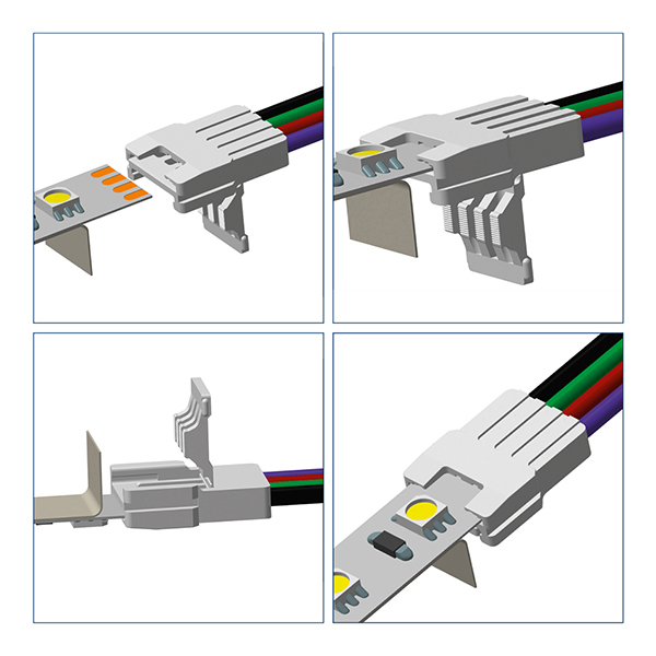 Einspeisung für 10mm Streifen RGB -Abverkaufsartikel-