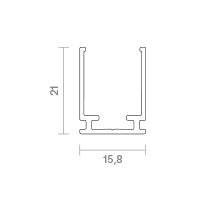 Vorschau: 1m Profil 12 ART SIDE inkl. Clips