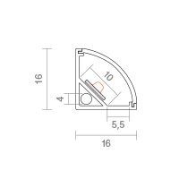 Vorschau: 1m Eckenprofil 10