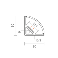 Vorschau: 1m Eckenprofil 20