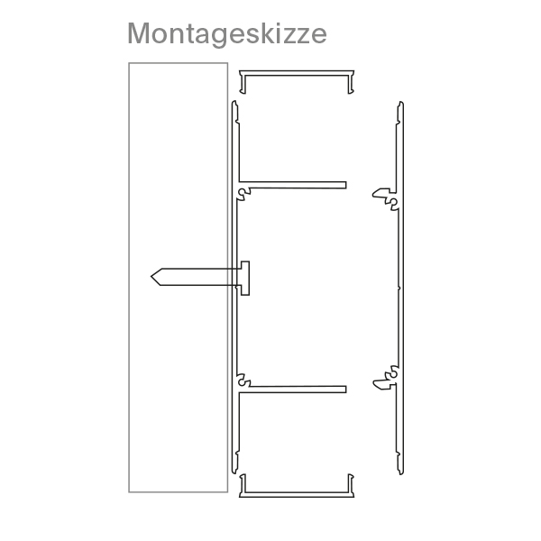 1m Wandprofil Up & Down 27 Treiber