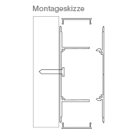 Vorschau: 1m Wandprofil Up & Down 27 Treiber