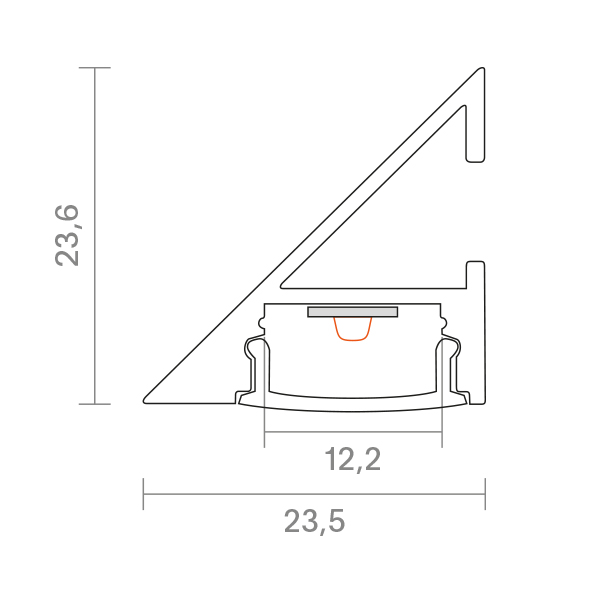 1m Wandprofil Up or Down 12