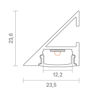 Vorschau: 1m Wandprofil Up or Down 12